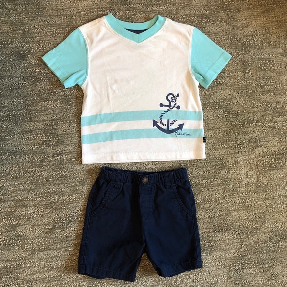 Toddler Outfit - Two Piece Outfit - Sailing - Anchor - Size 18M - Nautica - Picture 1 of 3